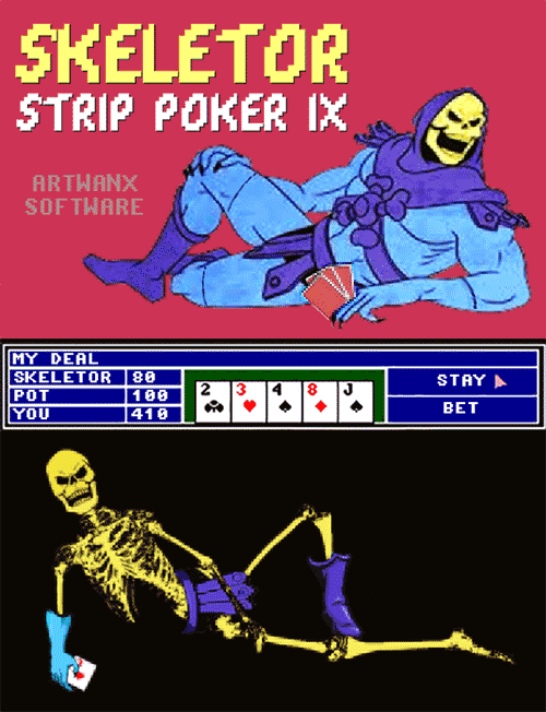 Skeletor Strip Poker