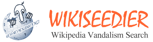 wikipedia vandalism search